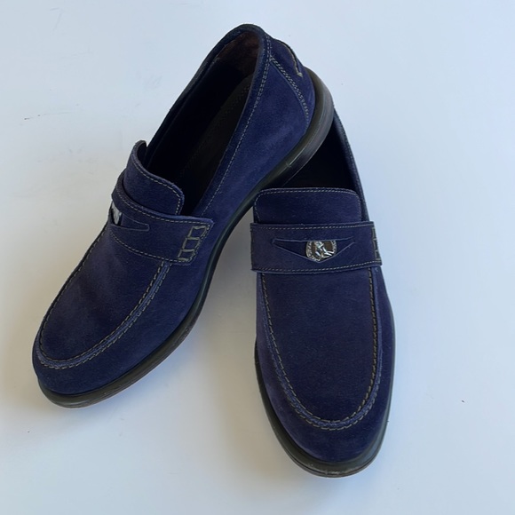 Jimmy Choo Mens Blue Suede Loafers 39 1/2 - Picture 10 of 15